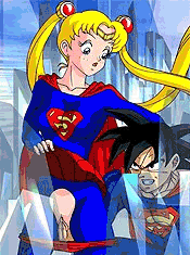 Supergirl Sailormoon masturbation